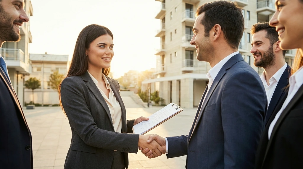 Erfolgreiche Vermietung Schlüssel-Illustration für eine erfolgreiche Immobilienvermietung
